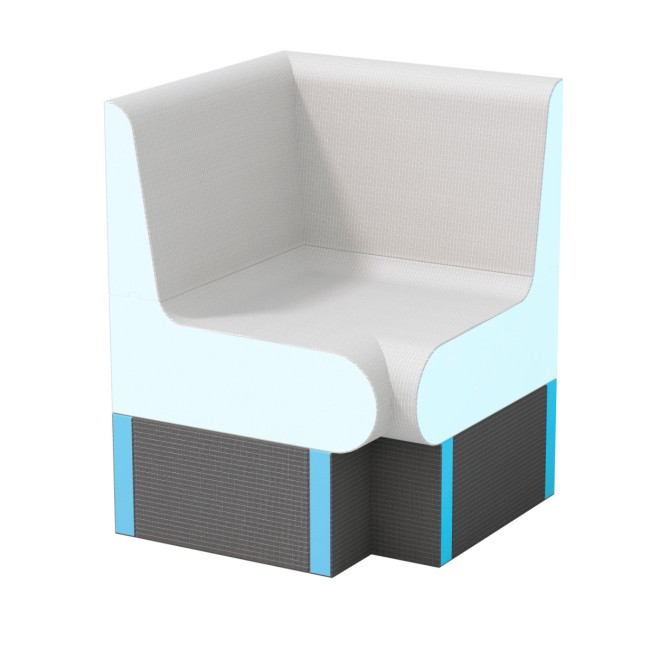 Wedi Sanoasa Comoda Support Element for Corner Bench 90°